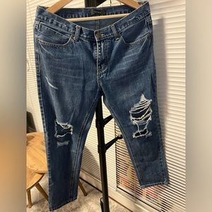 Stylish jeans size XL, waist size 32”